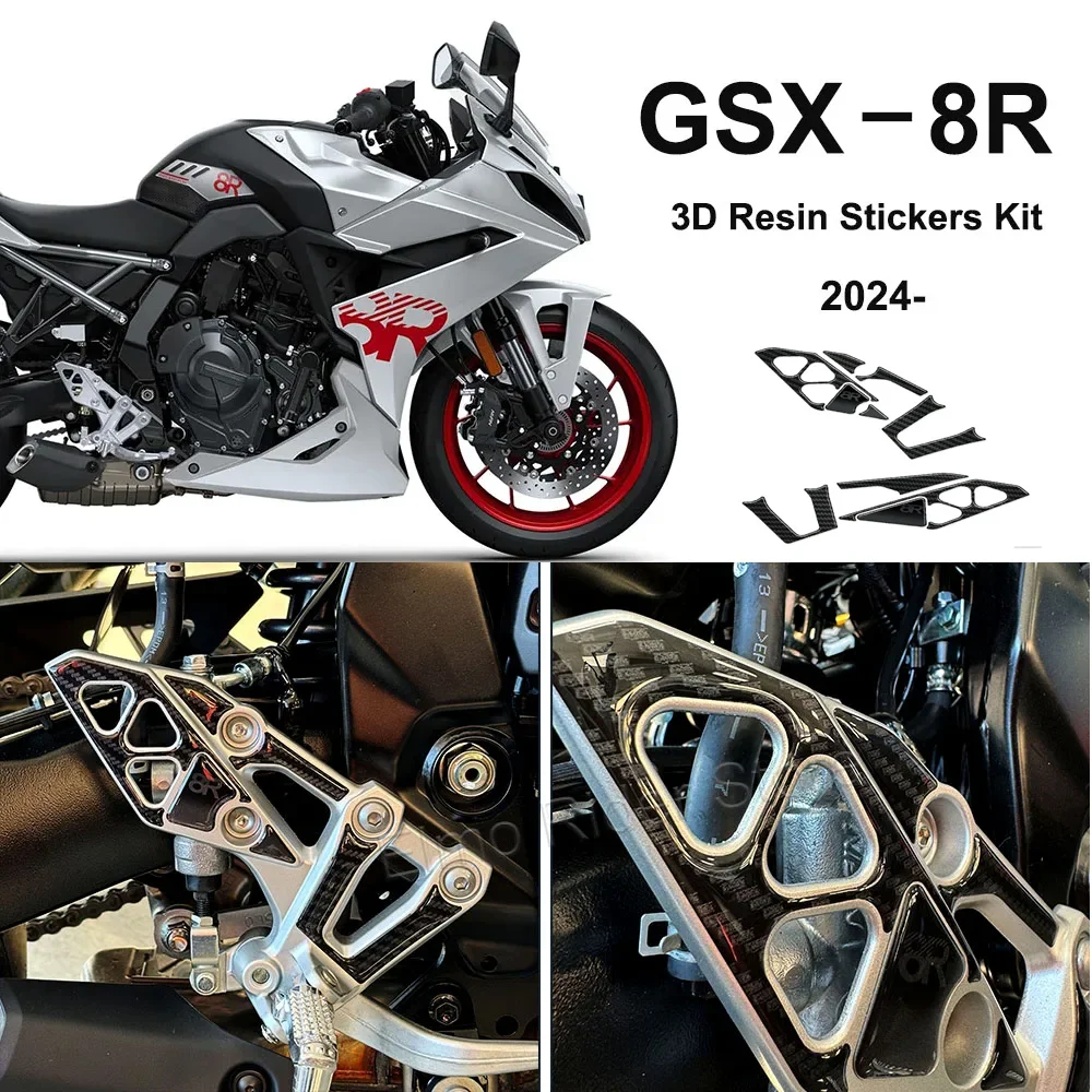 

GSX 8R 3d Gel Motorcycle Stickers Heel Pad Waterproof Anti-scratch Protector for Suzuki GSX 8R 2024 Carbon Look