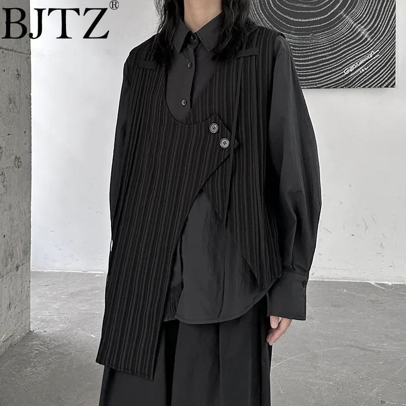 

BJTZ Design Sense жилет с нерегулярной лентой, женский жилет весна-лето 2024, новые персонализированные свободные жилеты, верхняя куртка, женская одежда