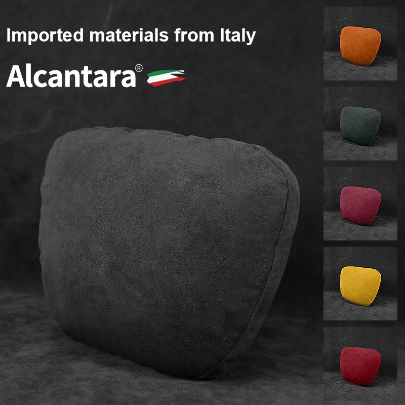 

High End Neck Protection Headrest Alcantara Suede Car Universal Adjustable Pillow Neck Rest Cushion For Porsche