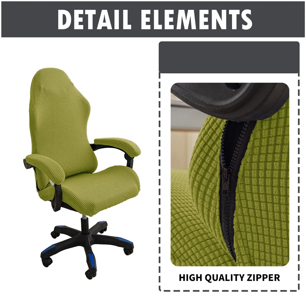 4Pcs/set Corn Velvet Office Gaming Chair Covers Home Stretch Spandex Computer Rotating Lift Armchair Seat Covers Dust-proof