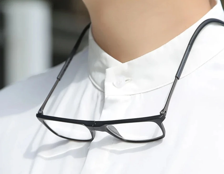 DML Hängender Hals TR90 Anti-Blaulicht-tragbare ultraleichte Computerbrille für Herren und Damen, langer schmaler Rahmen, modischer Artikel – Detail 1