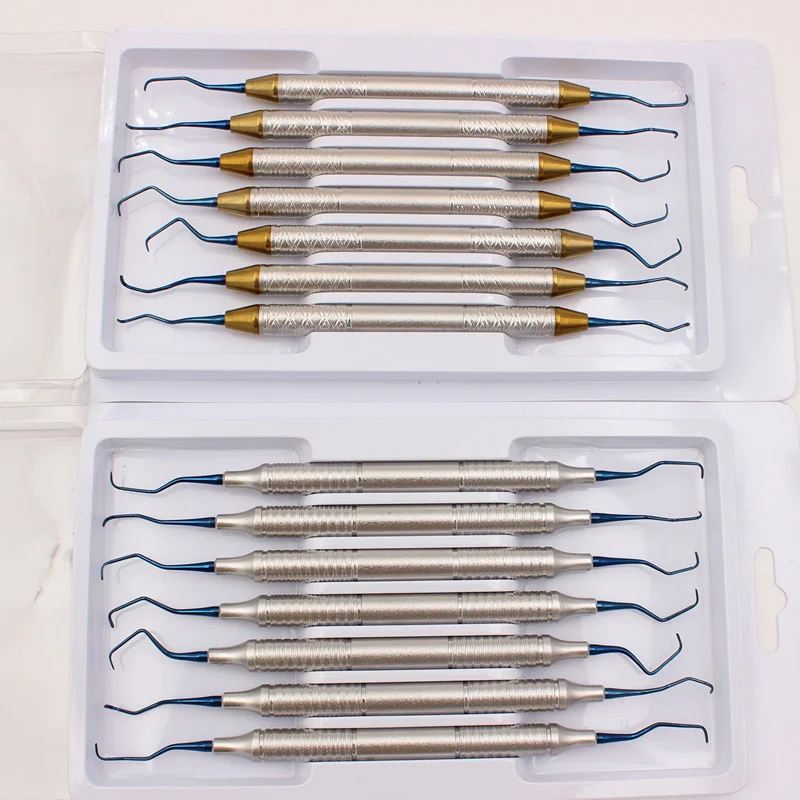 7Pcs Dental Stainless Steel Teeth Scaler Tools Tooth Calculus Remover Tooth Stains Tartar Tool New Dentist Tools Lab Instrument