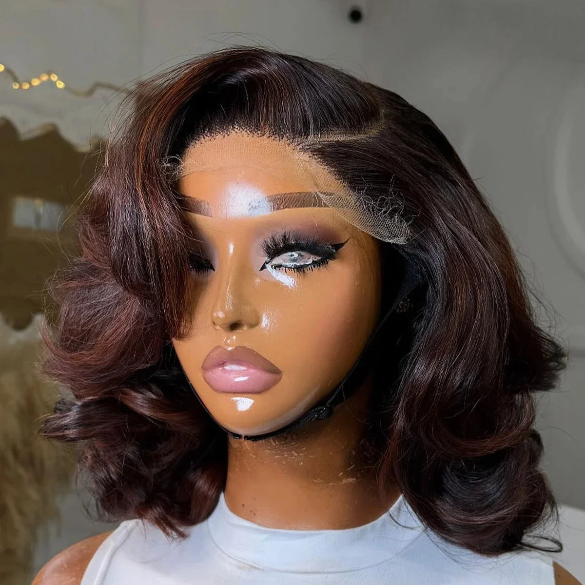 

Black 18inch 5*5 Body Wave Lace Front Hair 100% Human Hair Wig 150 Density with Baby Hair Pre-Plucked Soft Hair Wig