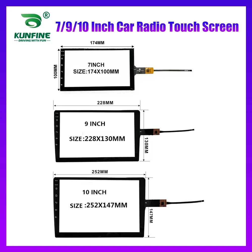 7/9/10 Inch Car Radio Touch Digitizer 6Pin GT911 Capacitive Touch Screen Replacement For Android Universal Car Stereo Head Unit