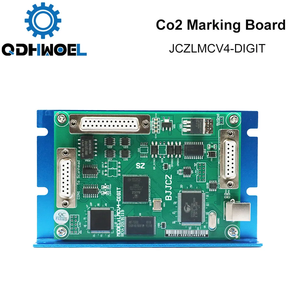 QDHWOEL  Co2 Laser Marking Controller JCZ LMCV4-DIGIT Marking Board BJJCZ EzCad for 10.6um Co2 Marking Laser Tube RF Tube