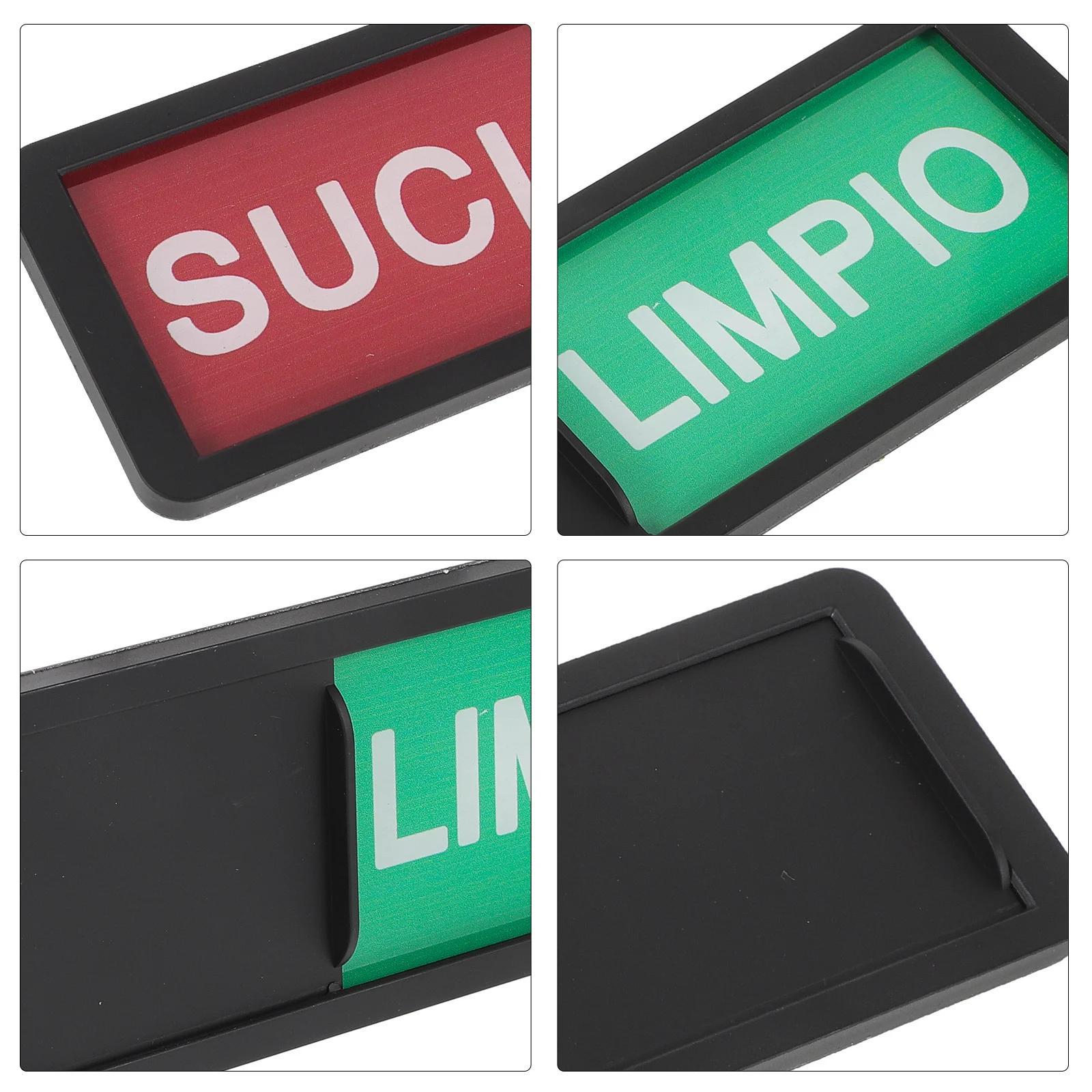 2Pcs Magnetic Cleaning Indicator Sign for Dishwasher Guest Room Laundry Hotel Use Slide Label Convenient Maintenance Tool