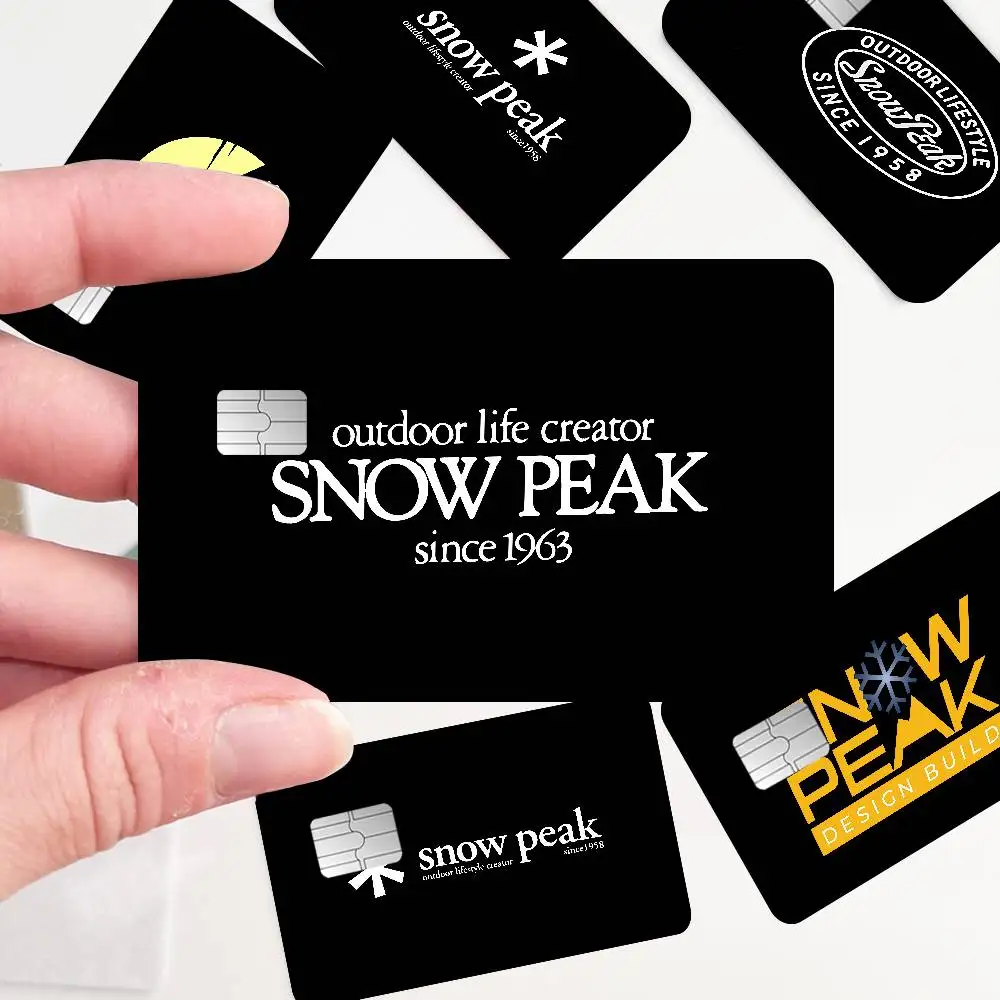 Fashion Cool S-Snow P-Peak Logo 2024 Anime Cartoon Skin Stickers Film Tape Case for Big Credit Debit Card Front Side