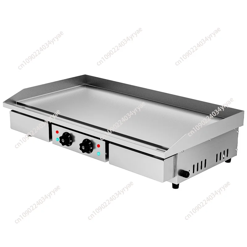 Mirror non-stick electric grill commercial pancake machine teppanyaki equipment fried steak squid stall baked cold