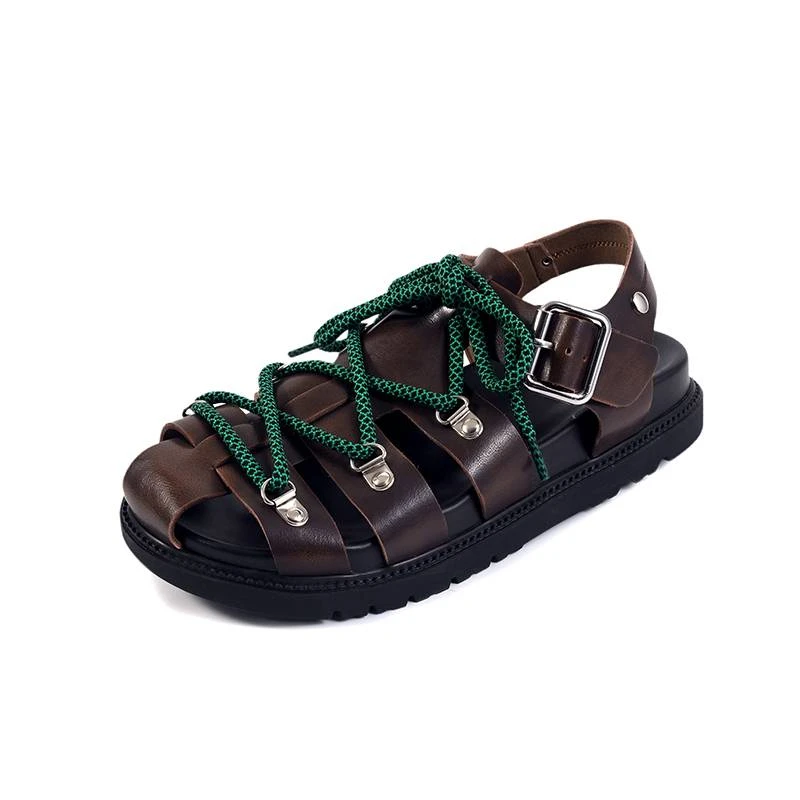 women's sandals  Flat with    Walking style shoes for women  Round toe  Breathable Retro Comfortable Romanesque  Retro