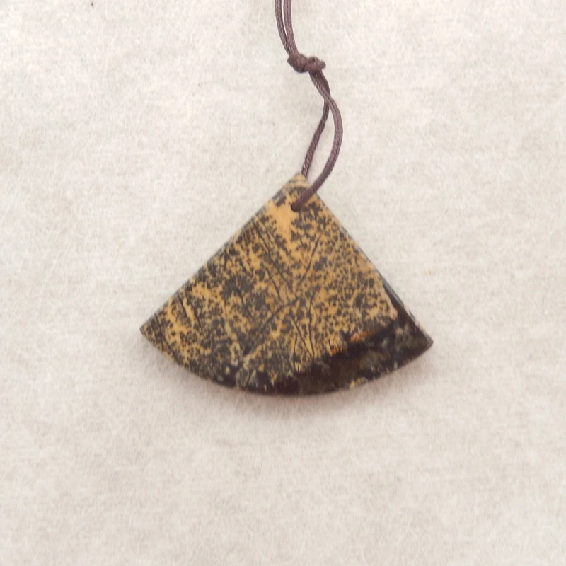 

Натуральная яшма Чехуа, веерообразная подвеска, разноцветные прожилки, драгоценный камень, землистые художественные узоры, изготовление ювелирных изделий ручной работы 24x31x4 мм