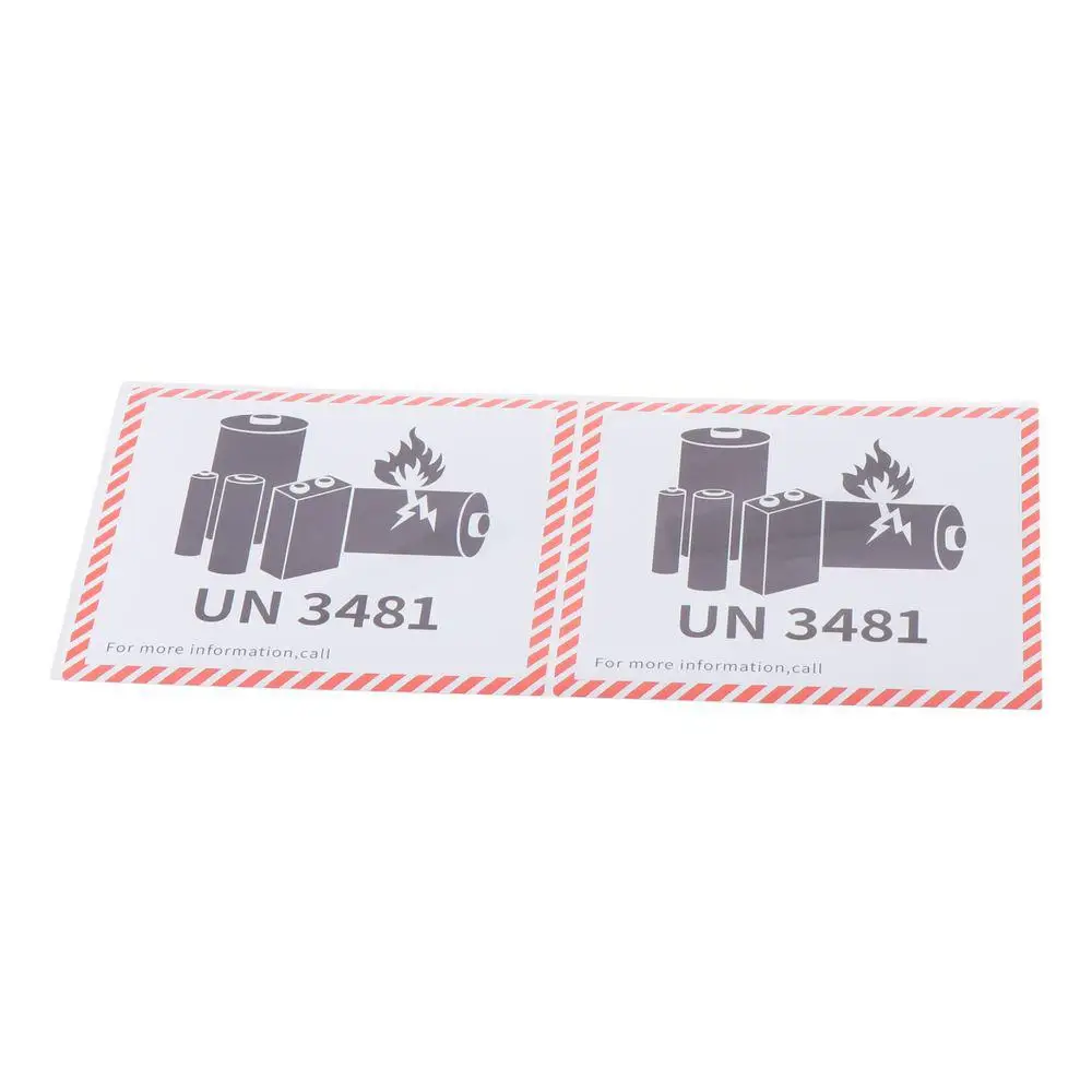 Copper Plate Adhesive Battery Fire Labels 4.7
