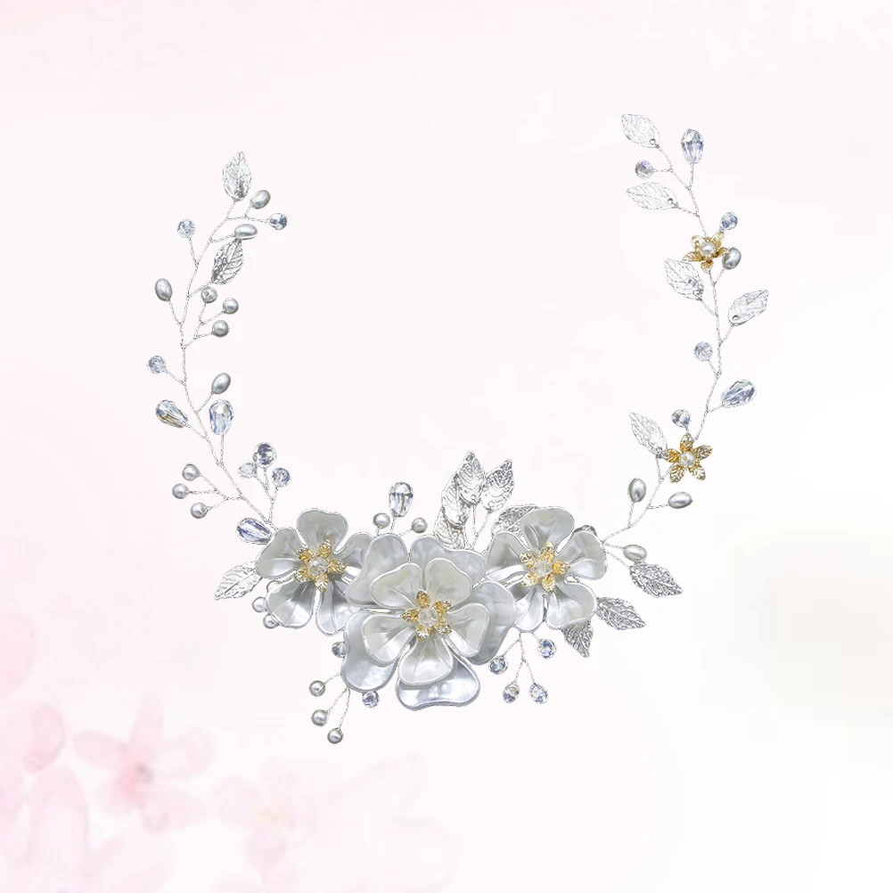 

Pearl Leaf Hair Band Head Bands Wedding Headwear Headgear Headpiece for Flower Bride