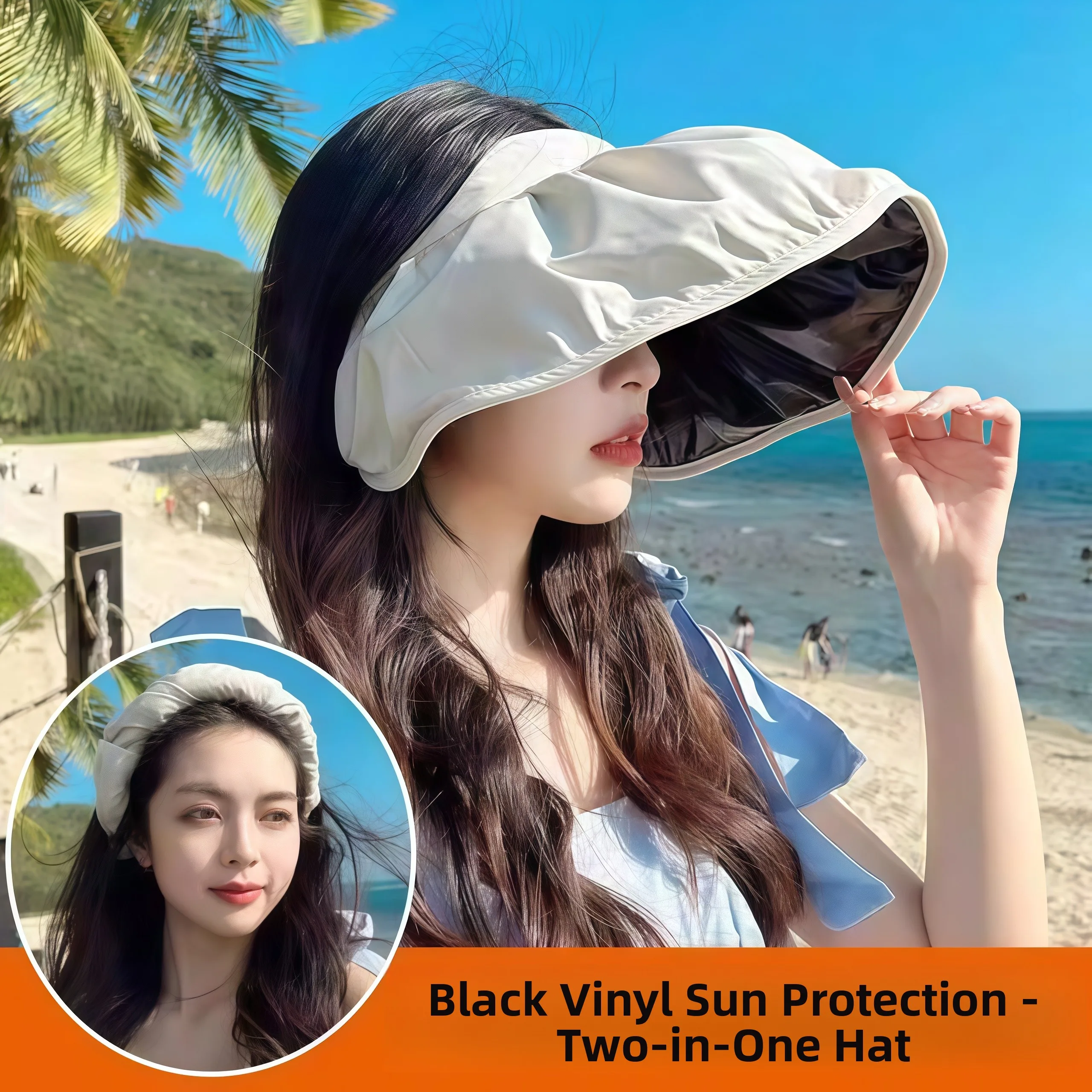 summer-portable-ladies-sun-hat-large-brim-face-covering-shape-hair-banding-cap-korean-style-sunscreen-hat-fashionable