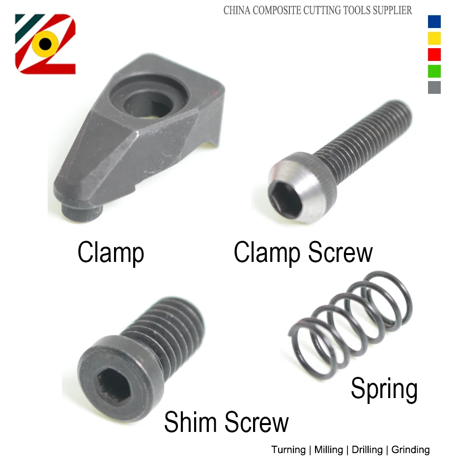 EDGEV Double Lock D Type Tool Holder Accessories Screw/Carbide Shim/Spring/Clamp Spares