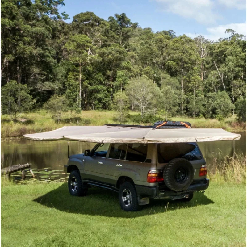 Hot Selling HOTO Waterproof 4X4 Car Roof Side Extended 0 Degree Awning 0 Degre Standing Wi High Quality