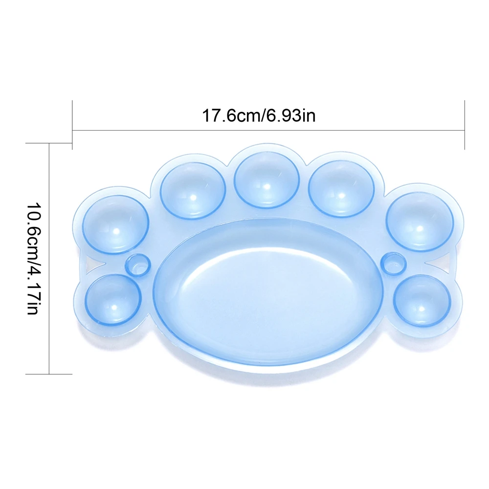 Unha polonês Palette Art Mixing Dish Chart, Acrílico UV Gel polonês, desenho de cores, manicure suprimentos, DIY Display Tools, 6 cores, 1pc