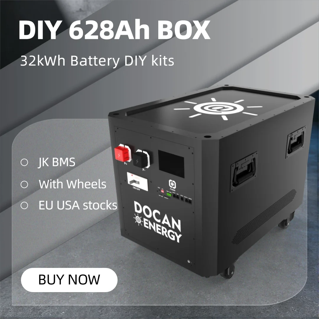 

51.2V 48V LiFePO4 Battery DIY Kit 16S1P MB56 314Ah 628Ah With JK BMS For Solar Storage System