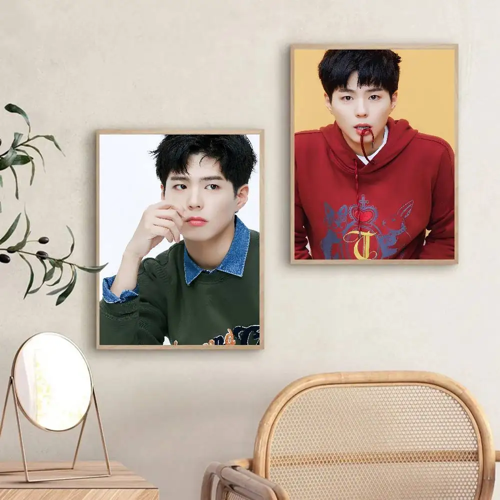 الممثل الكوري بارك بو اللثة المشارك غرفة المعيشة المنزلي مدخل بار مطعم مقهى الفن الديكور اللوحة