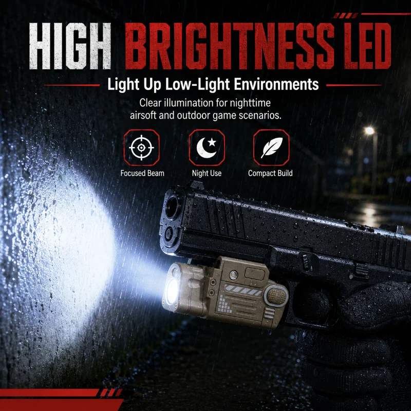 Black Portable Dual Function SBAL PL Red Dot Laser Flash Lamp Universal 20mm Rail Collectibles