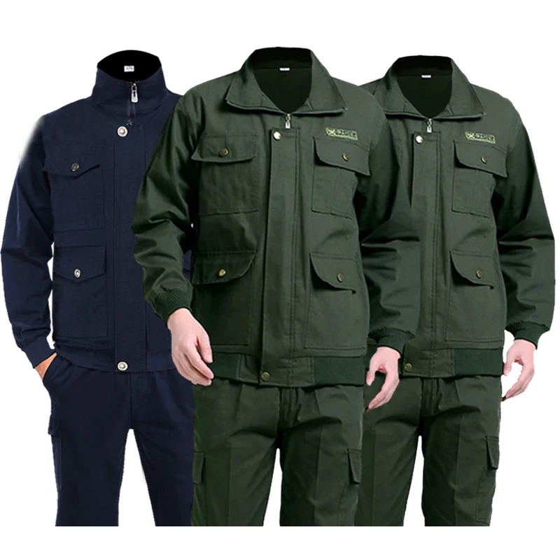 Work Uniform For Men Workshop Warehouse Factory Mechanic Garage Security Working Cloth Uniform Wear Resistant Anti Scald