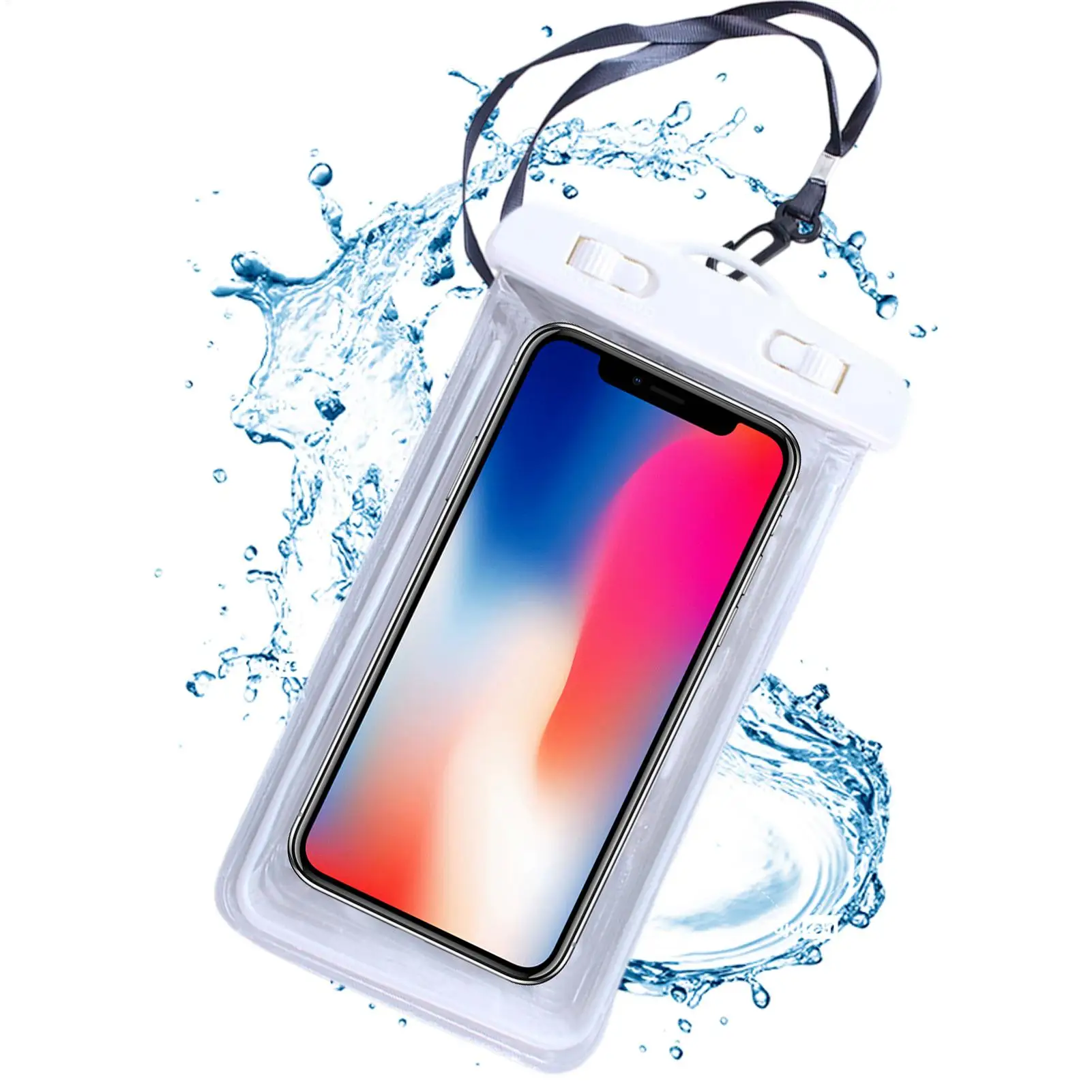 Waterproof Phone Bag Luminous Floating with Lanyard Waterproof Cell Phone Pouch Outdoor sports swimming floating phone case