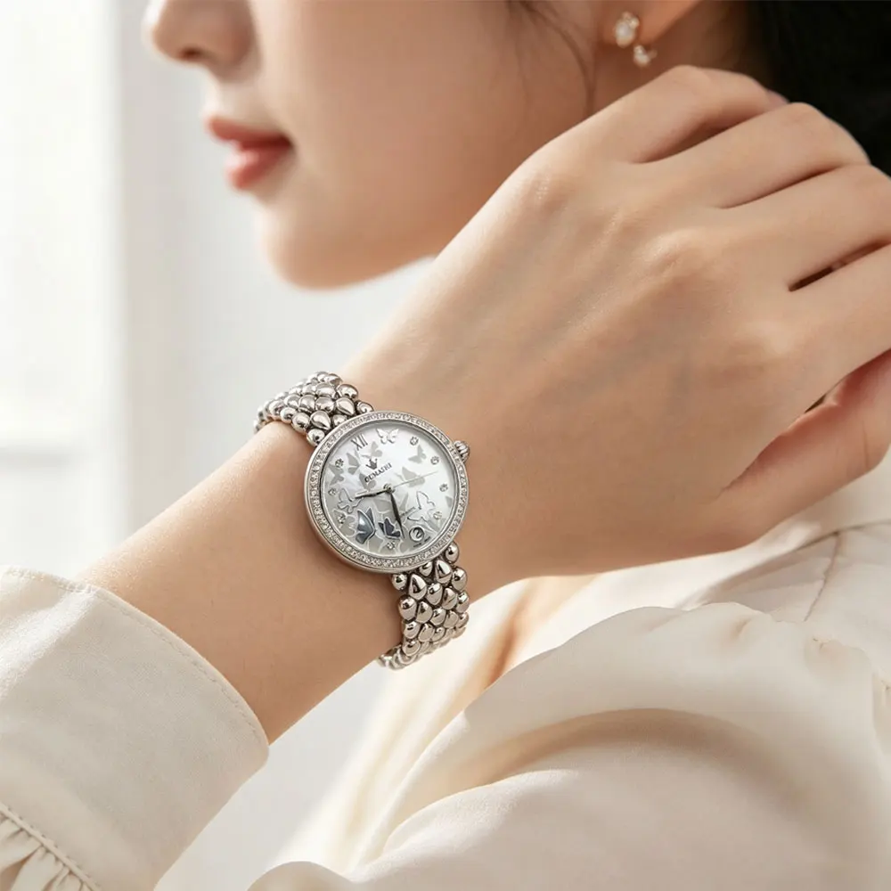 Luxury Ladies Watch with Miyota 8215 Automatic Mechanical Movement 6 O'clock Date Gemstone Dial Elegant Gift Watch for Women - view 2
