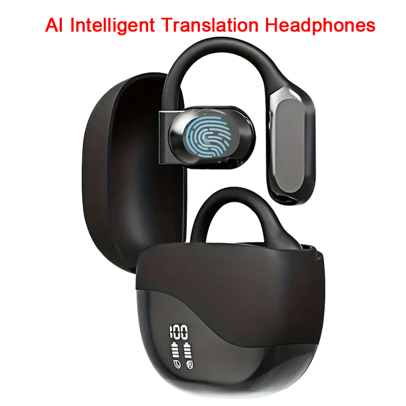 

AI Translate Headphones M62 Open Ear Headphones Wireless Headset Air Conduction Waterproof Earphones Running Headsets with Mic