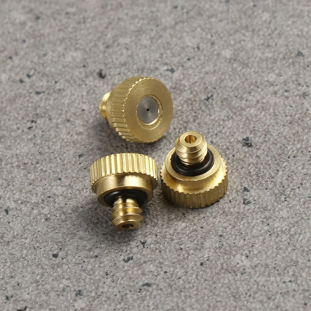 

12pcs Brass Misting Nozzle Atomizing Spray Mister For Outdoor Cooling Irrigation System Low Pressure Garden Hose Sprayer