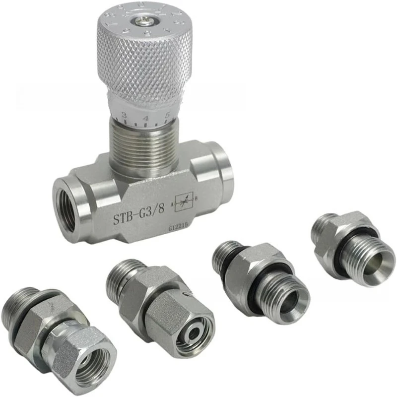 For flow control valve, cylinder speed control valve Bidirectional 3/8 throttle valve