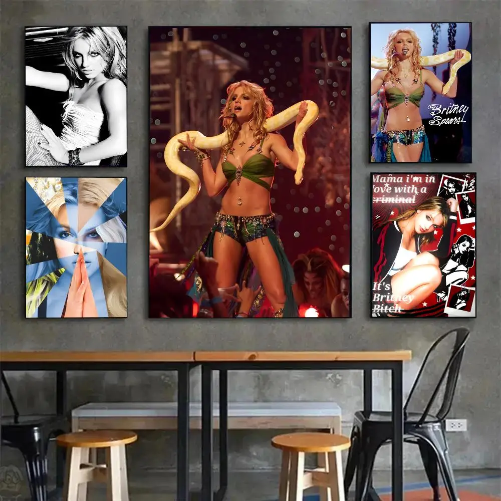 Singer Pop Britney Spears Poster Painting Wall Art Mural for Living Room Home Decor and Gifts
