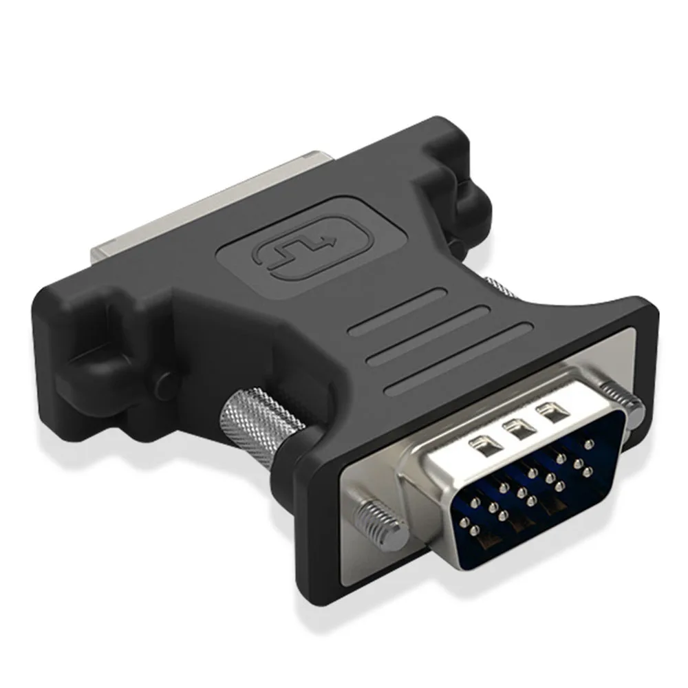 Nowy adapter DVI męski na VGA męski DVI-D 24 + 1 DVI-I 24 + 5 podwójny konwerter adaptera