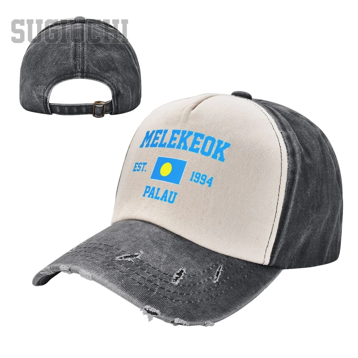 Unisex Baseball Cap Palau EST.1994 Melekeok Capital Men Women Vintage Hats Washed Cotton Trucker Gift