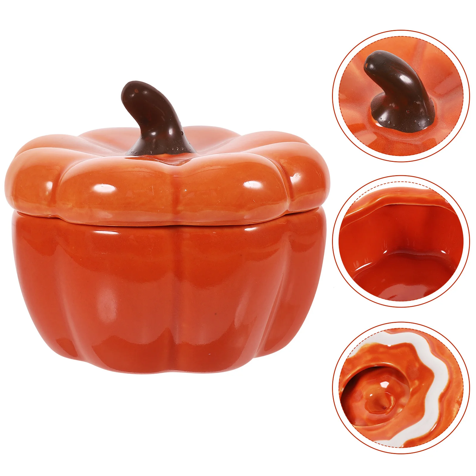 

Halloween Ceramic Candlestick Holder Pumpkin Tealight Cup Unique Decorative Holder for Home Party Ambiance