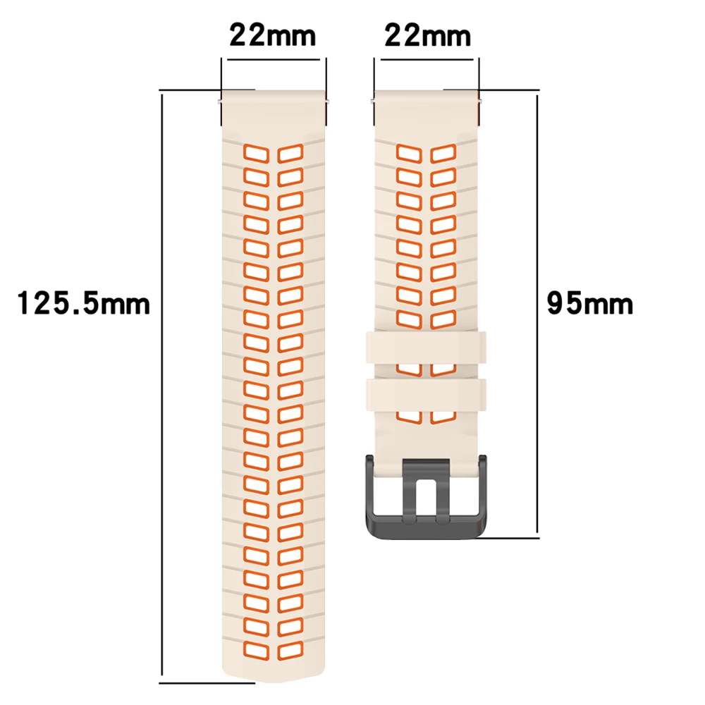 COLMi M42用シリコン通気性ウォッチバンド、COLMI P86 V68 P81 V76 P82 I30 M41 C81交換用ソフトブレスレット、22mmリストストラップ