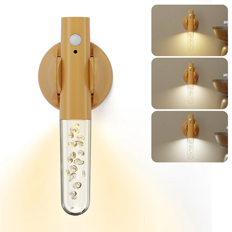 

Smart Motion Sensor Stick Light USB-C Rechargeable 3 Color Dimmable Mood Lamp for Corridor Wall Cabinet Emergency Night Light