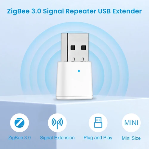 Imagen 2 del producto LoraTap Tuya Repetidor de señal ZigBee 3.0 Extensor USB para dispositivos Smart Life Automatización Mesh Tamaño Mini