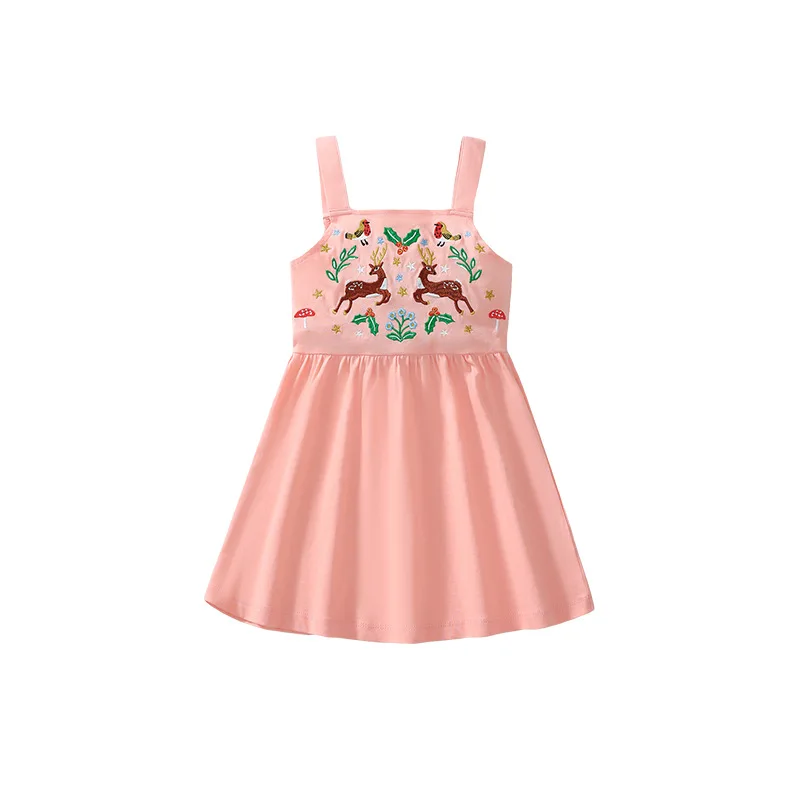 

Girls' Strap Dress Summer cotton children's dress Cartoon Girls Skirt