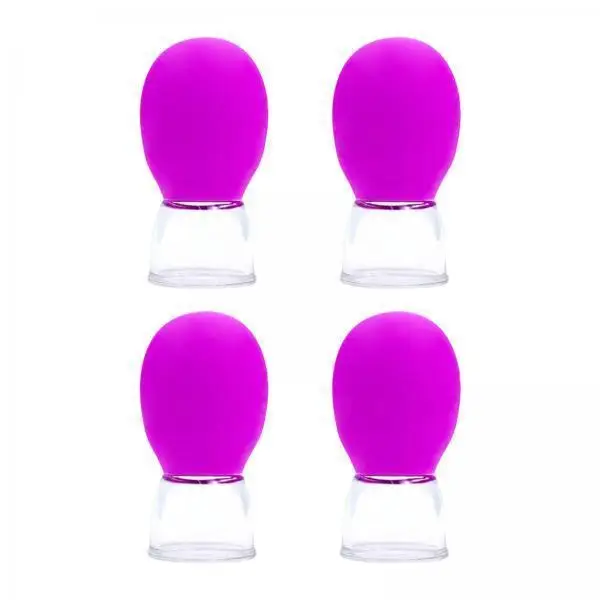 Cupping Cups for Face Neck Back Massage Silicone Glass Reusable Suction Set for Women Personal Household Beauty