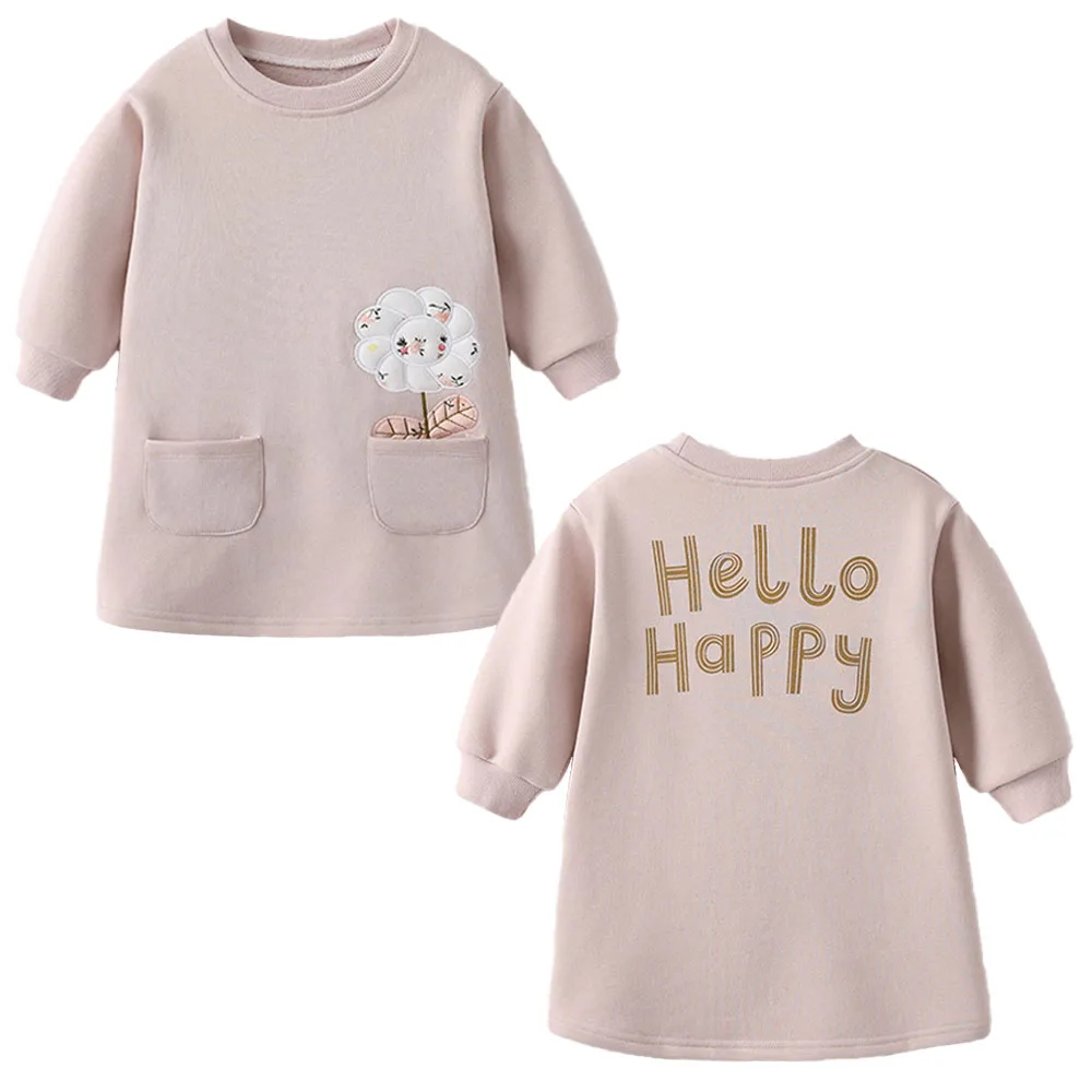 Spring Autumn Girl Dress Sweatshirt Hoodie Baby Toddler Girls Clothes Shirt Dresses Princess Kid Outfit Casual Children Clothing