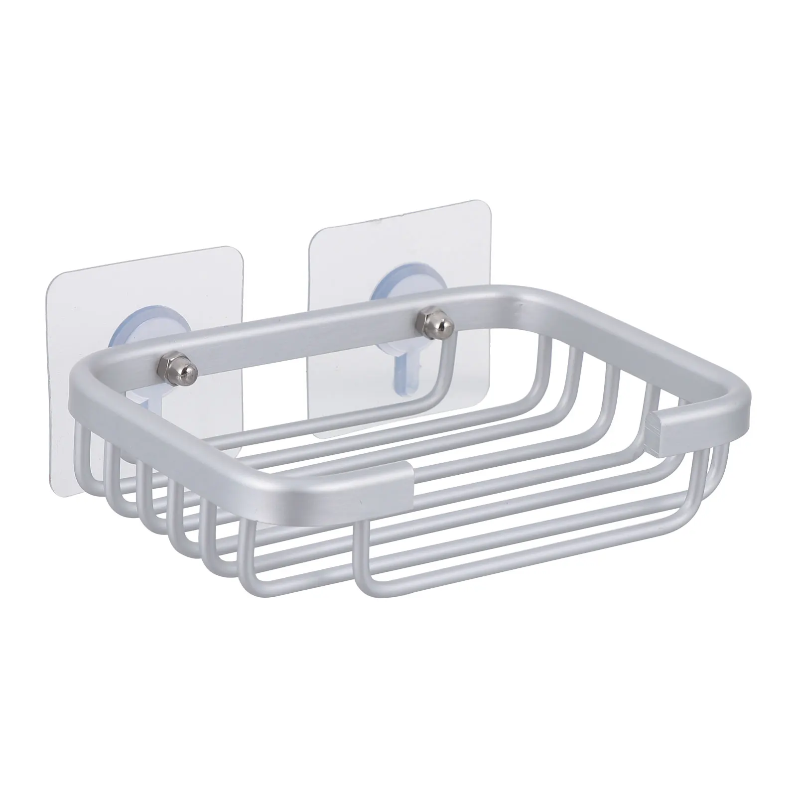 

1Set Soap Rack Holder Premium Aluminum No Punch Soap Dish for Bathroom Kitchen Countertop Clutter Free Organizer