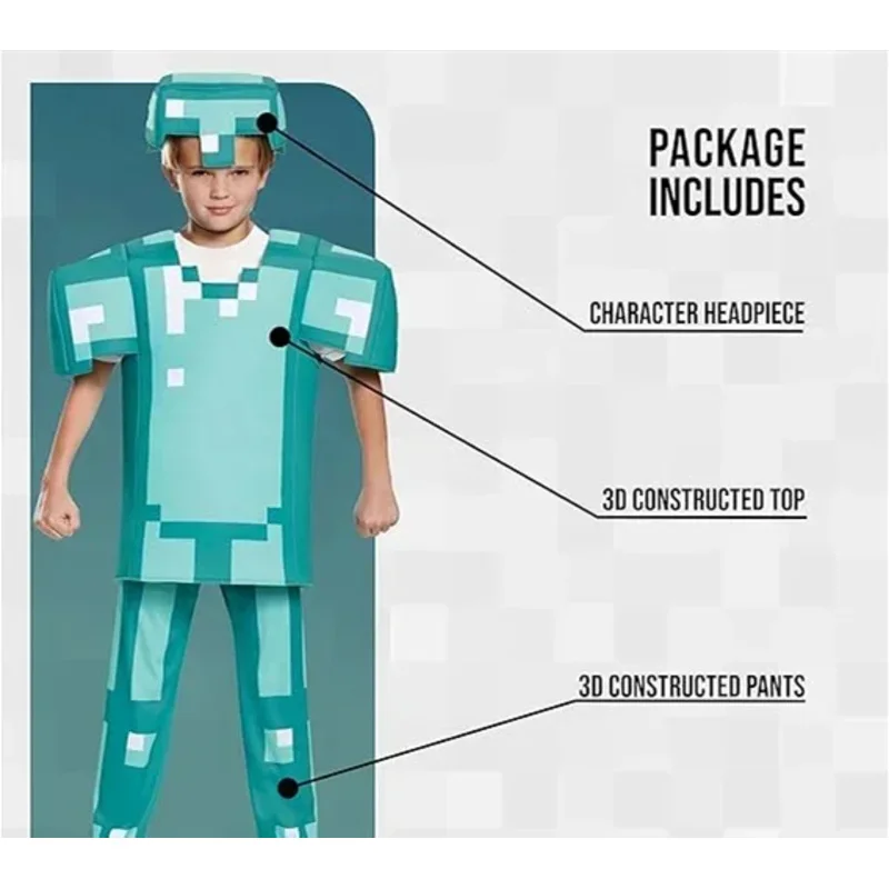 فستان حفلات الهالوين كرنفال قناع بوس C-كريبر أنيمي لعبة شخصية مجموعة الماس درع تأثيري حلي ملابس الأطفال