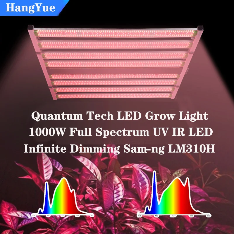 Hangyue 1000W Infinite Dimming LED Grow Light Sam-ng LM301H EVO Quantum Tech Full Spectrum LED Grow light IR UV For Plant Light