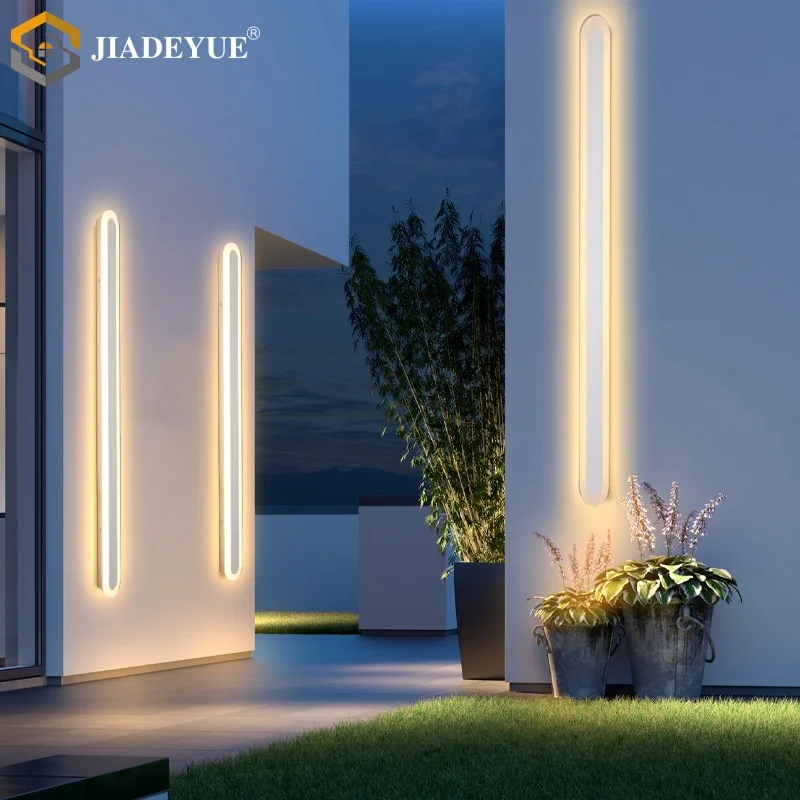 

Modern outdoor waterproof LED long wall lamp IP65 white courtyard porch garage door decorative lamp 85v, 265v