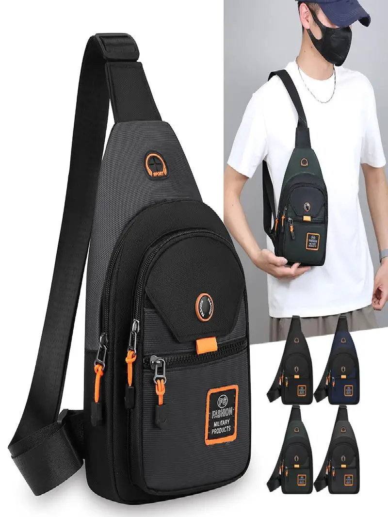 Men's Nylon Chest Bag - close-up view