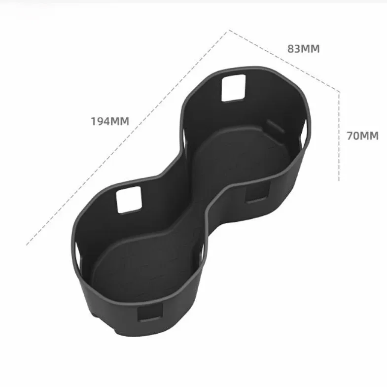 Compact Silicone Cup Holder Sleeve for Q5L 20For 26 Center Console 19.4 8.3 7cm Black Non Slip Secure Fit Build