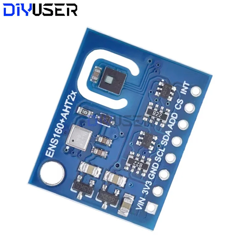 مستشعر جودة الهواء عالي الدقة مع كشف درجة الحرارة/الرطوبة CO2/TVOC/الدرجة الحرارة/الرطوبة لاردوينو، شاشة بيئة المنزل الذكي