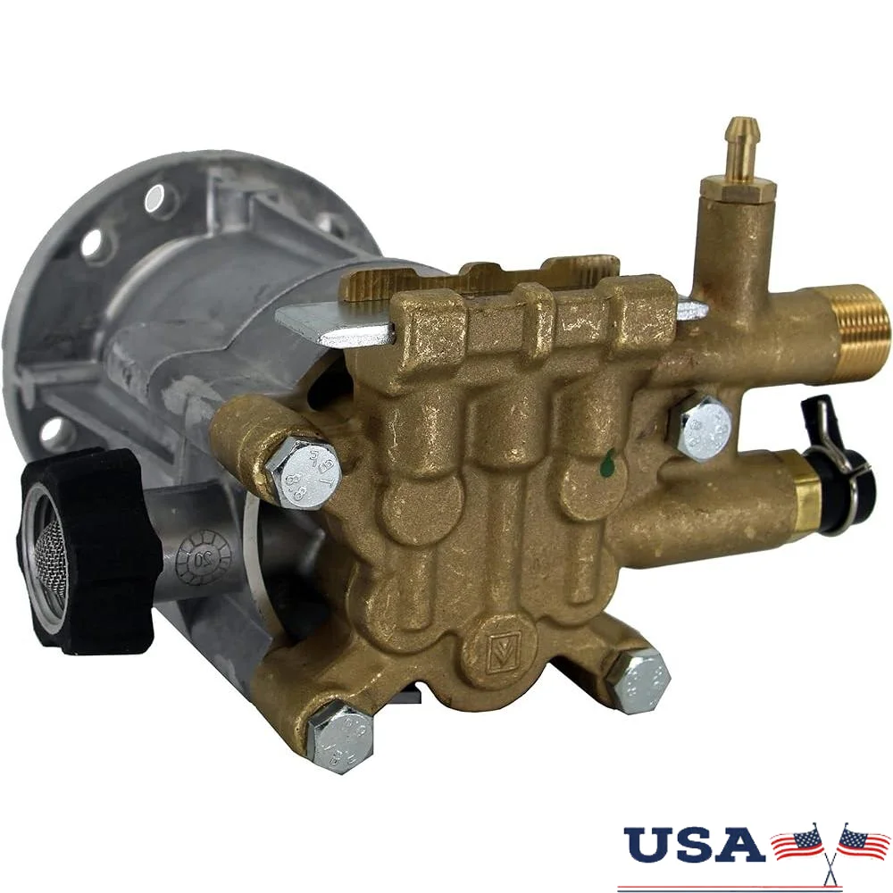 

3000Psi Pressure Washer Pump Assembly Horizontal Shaft Stainless Steel High Flow Rate 2.5GPM Manual Electric Gas AC DC