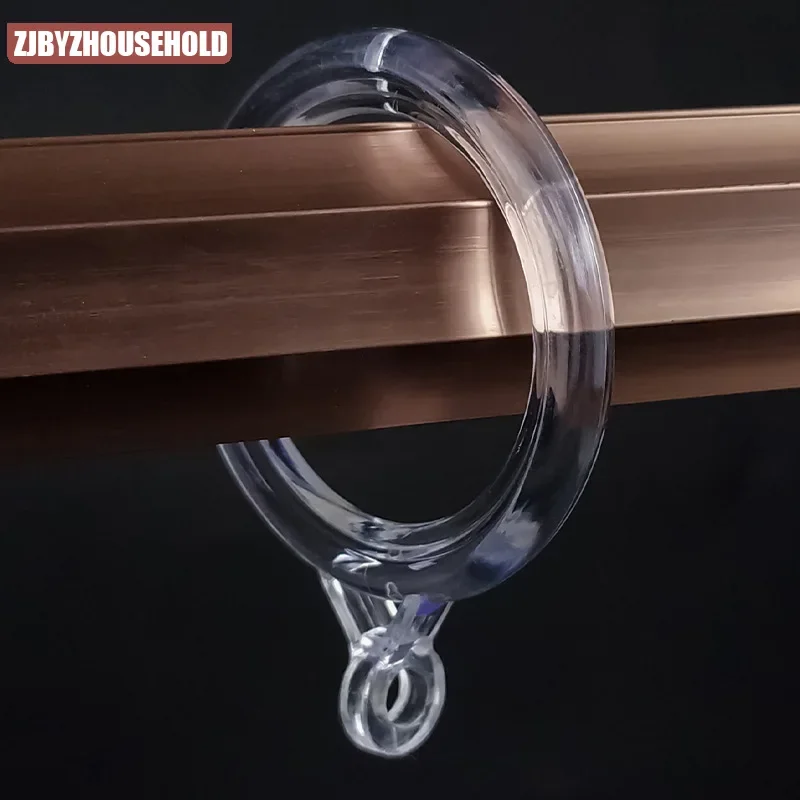 Transparent Crystal Roman Ring Hanging Curtain Hook Plastic Curtain Accessories for Hook Tape 10/30/50/100 Pieces