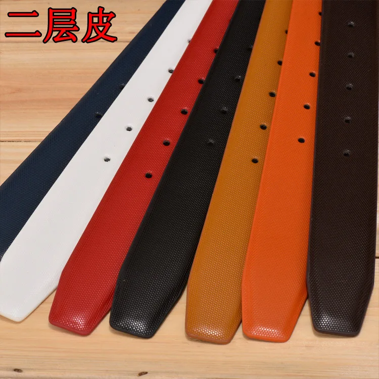 New Women\'s and Men\'s  No Buckle Belt Brand Belt Men High Quality Male Genuine Strap Jeans 3.3cm Belts
