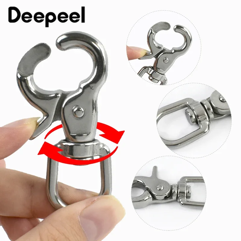 1/2/5/10Pcs 65mm 304 Stainless Steel Bag Strap Buckles Swivel Lobster Clasp Keychain Trigger Snap Hook Carabiner Accessories